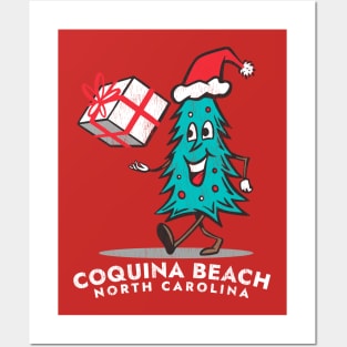 Coquina Beach, NC Vacationing Christmas Tree Posters and Art